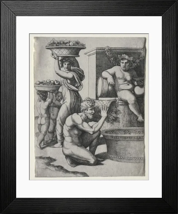 Framed Print : The Wine Press. Creator: Marcantonio Raimondi (Italian, 1470 / 82-1527 / 34) Framed Print : The Wine Press. Creator: Marcantonio Raimondi (Italian, 1470 / 82-1527 / 34)