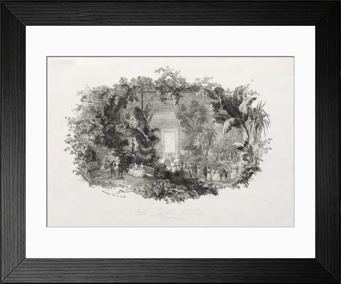 Framed Print : The Winter Garden, 1842-1843. Creator: Charles Francois Daubigny (French, 1817-1878) Framed Print : The Winter Garden, 1842-1843. Creator: Charles Francois Daubigny (French, 1817-1878)