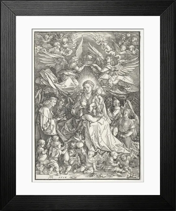 Framed Print : The Virgin Surrounded by Many Angels, 1518. Creator: Albrecht Dürer (German, 1471-1528) Framed Print : The Virgin Surrounded by Many Angels, 1518. Creator: Albrecht Dürer (German, 1471-1528)