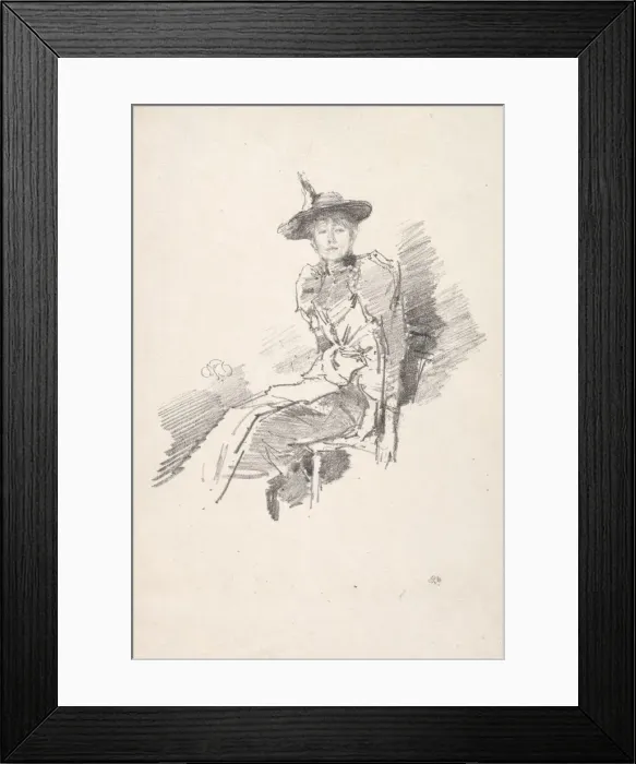 Framed Print : The Winged Hat, 1890. Creator: James McNeill Whistler (American, 1834-1903) Framed Print : The Winged Hat, 1890. Creator: James McNeill Whistler (American, 1834-1903)