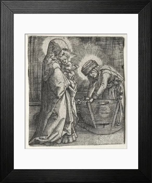 Framed Print : The Virgin with the Child and St. Anne at the Cradle, 1520-1526. Creator: Albrecht Altdorfer Framed Print : The Virgin with the Child and St. Anne at the Cradle, 1520-1526. Creator: Albrecht Altdorfer
