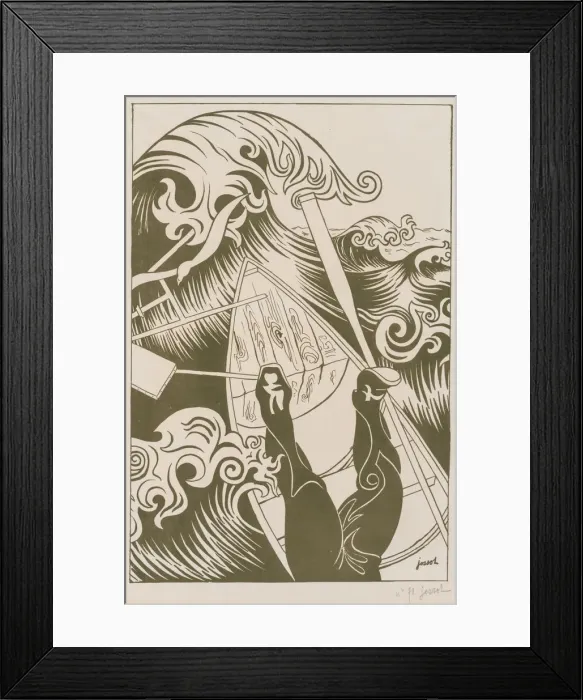 Framed Print : The Wave, 1894. Creator: Henri-Gustave Jossot (French, 1866-1951) Framed Print : The Wave, 1894. Creator: Henri-Gustave Jossot (French, 1866-1951)