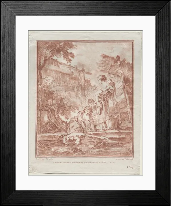 Framed Print : The Washerwoman, 1767. Creator: Gilles Demarteau (French, 1722-1776) Framed Print : The Washerwoman, 1767. Creator: Gilles Demarteau (French, 1722-1776)