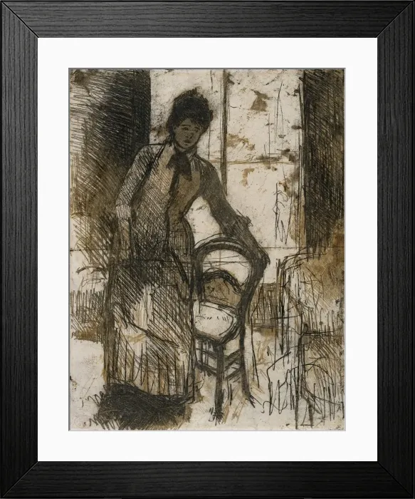 Framed Print : The Visitor (verso), c. 1881. Creator: Mary Cassatt (American, 1844-1926) Framed Print : The Visitor (verso), c. 1881. Creator: Mary Cassatt (American, 1844-1926)