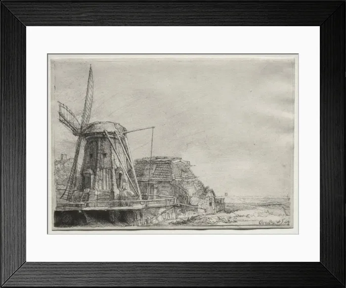 Framed Print : The Windmill, 1641. Creator: Rembrandt van Rijn (Dutch, 1606-1669) Framed Print : The Windmill, 1641. Creator: Rembrandt van Rijn (Dutch, 1606-1669)