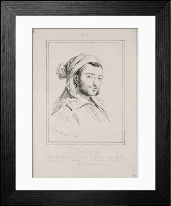 Framed Print : Theodore Gericault, 1824. Creator: Achille Deveria (French, 1800-1857) Framed Print : Theodore Gericault, 1824. Creator: Achille Deveria (French, 1800-1857)