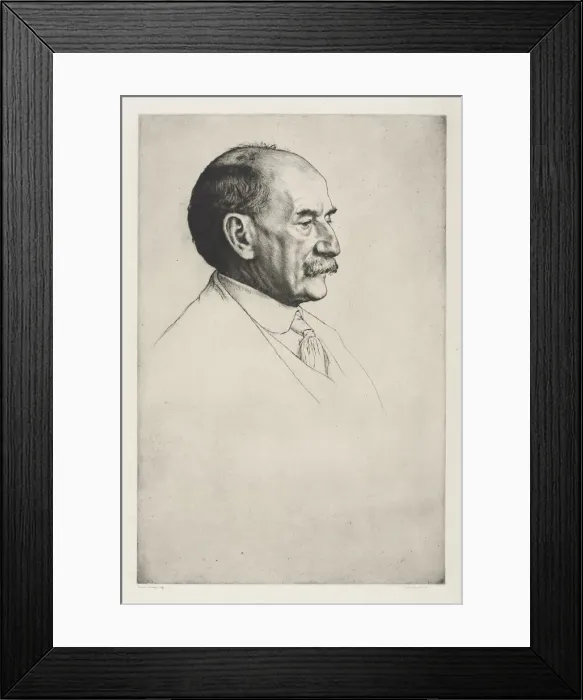 Framed Print : Thomas Hardy, Facing Right, 1910. Creator: William Strang (British, 1859-1921) Framed Print : Thomas Hardy, Facing Right, 1910. Creator: William Strang (British, 1859-1921)