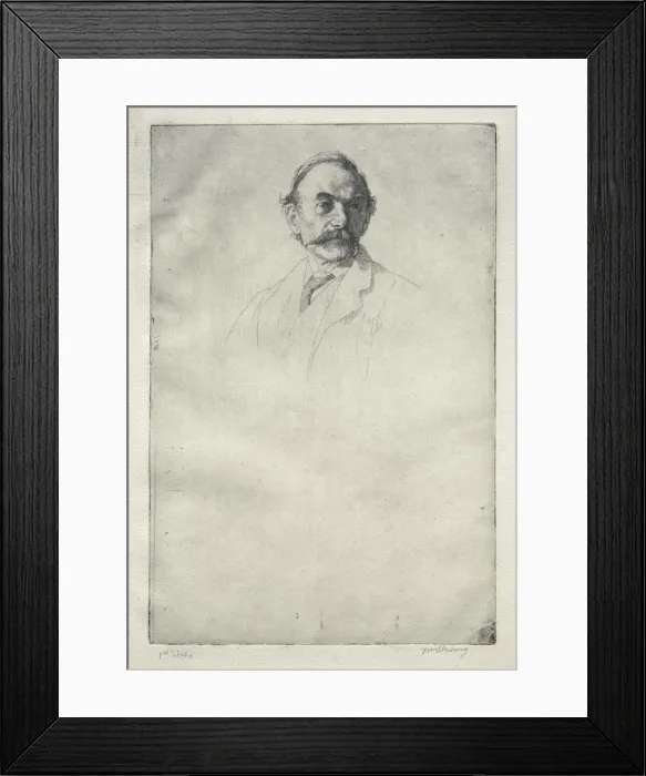 Framed Print : Thomas Hardy, No. 1, 1893. Creator: William Strang (British, 1859-1921) Framed Print : Thomas Hardy, No. 1, 1893. Creator: William Strang (British, 1859-1921)