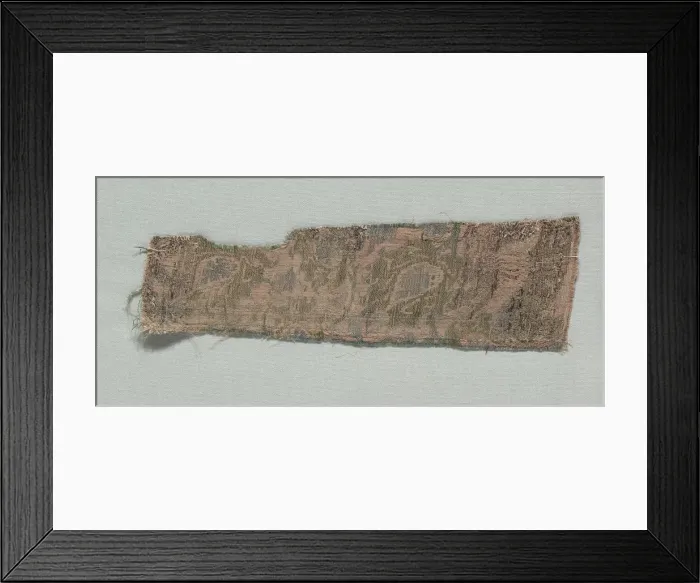 Framed Print : Three Fragments of Italian Gothic Silk, 1350-1399. Creator: Unknown Framed Print : Three Fragments of Italian Gothic Silk, 1350-1399. Creator: Unknown