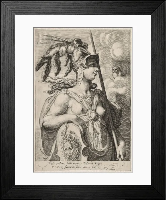 Framed Print : Three Goddesses, c. 1595. Creator: Jan Saenredam (Dutch, 1565-1607) Framed Print : Three Goddesses, c. 1595. Creator: Jan Saenredam (Dutch, 1565-1607)