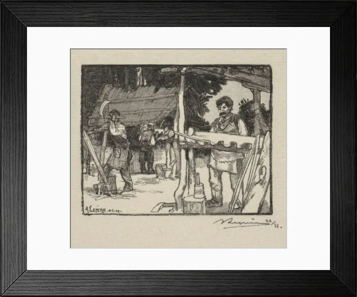 Framed Print : Fontainebleau Forest: Manufacturer of Slats (La Foret de Fontainebleau: Le Fabricant Framed Print : Fontainebleau Forest: Manufacturer of Slats (La Foret de Fontainebleau: Le Fabricant