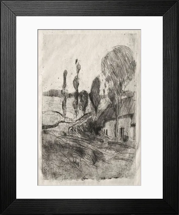 Framed Print : French Landscape, ca. 1884-89. Creator: John Henry Twachtman (American, 1853-1902) Framed Print : French Landscape, ca. 1884-89. Creator: John Henry Twachtman (American, 1853-1902)