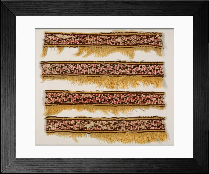 Framed Print : Four Border Strips, c. 1100-1400. Creator: Unknown Framed Print : Four Border Strips, c. 1100-1400. Creator: Unknown
