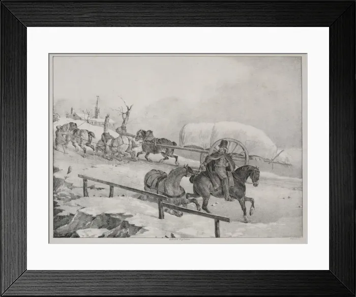Framed Print : Four Diverse Subjects: Wagon climbing a Hill. Creator: Theodore Gericault (French Framed Print : Four Diverse Subjects: Wagon climbing a Hill. Creator: Theodore Gericault (French