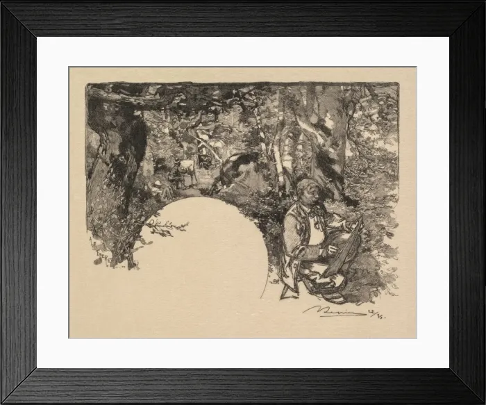 Framed Print : Fontainebleau Forest: The Painters (La Foret de Fontainebleau: Les Peintres), 1890 Framed Print : Fontainebleau Forest: The Painters (La Foret de Fontainebleau: Les Peintres), 1890
