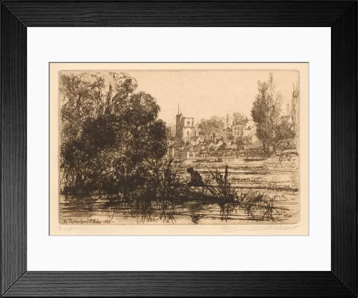 Framed Print : Hamertons Portfolio III: Twickenham Church, 1865-72 (published 1872)