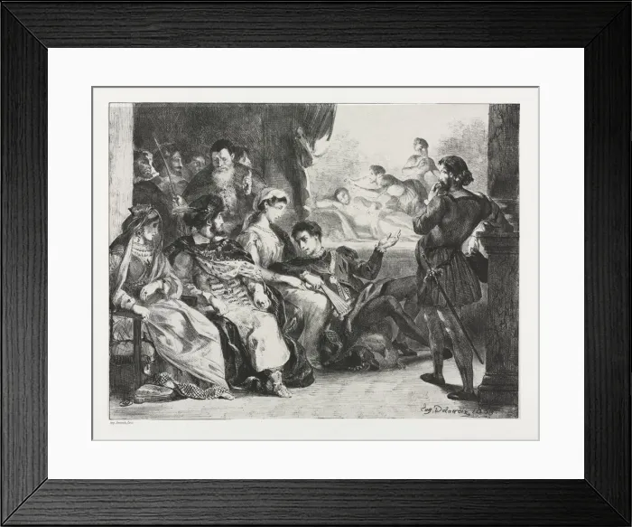 Framed Print : Hamlet: Hamlet Commands the Actors to do a Scene from the Poisoning of his Father, 1834