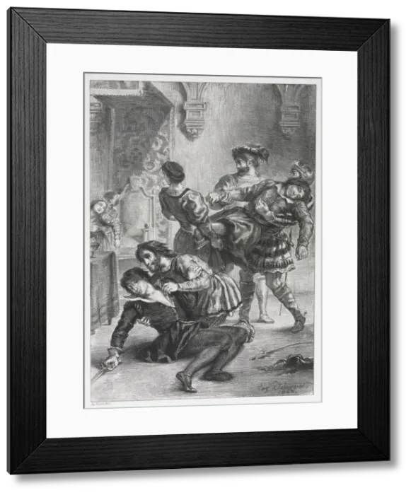 Framed Print : Hamlet: The Death of Hamlet, 1843. Creator: Eugene Delacroix (French, 1798-1863) Framed Print : Hamlet: The Death of Hamlet, 1843. Creator: Eugene Delacroix (French, 1798-1863)