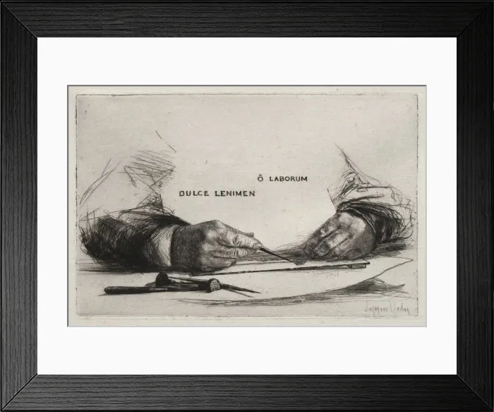 Framed Print : Hands Etching, 1865. Creator: Francis Seymour Haden (British, 1818-1910) Framed Print : Hands Etching, 1865. Creator: Francis Seymour Haden (British, 1818-1910)