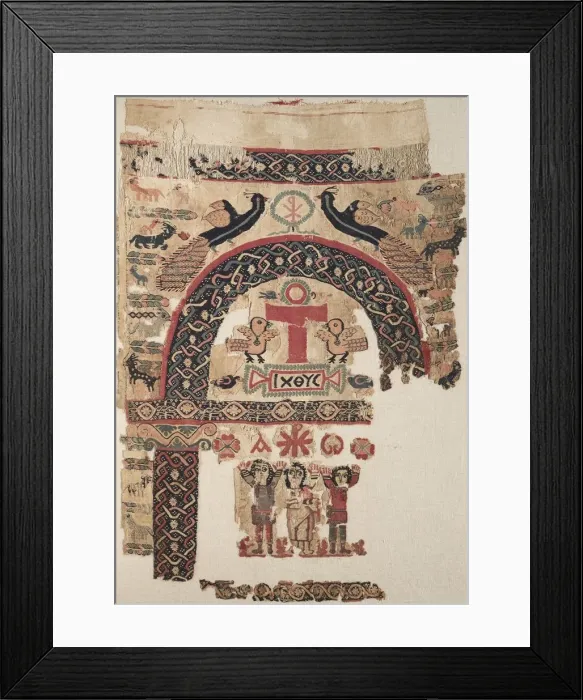 Framed Print : Hanging with Christian Images, 500s. Creator: Unknown Framed Print : Hanging with Christian Images, 500s. Creator: Unknown