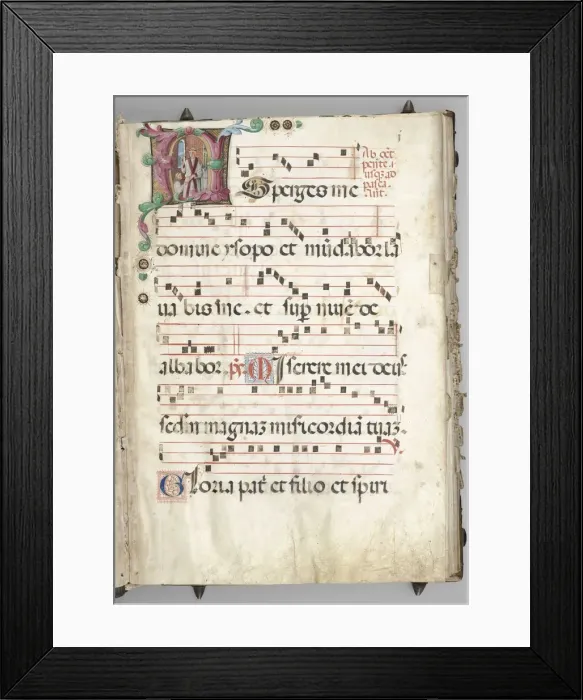 Framed Print : Gradual, c. 1520. Creator: Girolamo dai Libri (Italian, 1474-1555), circle of Framed Print : Gradual, c. 1520. Creator: Girolamo dai Libri (Italian, 1474-1555), circle of