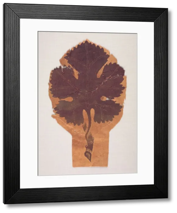 Framed Print : Grape Leaf from a Curtain, 400s-500s. Creator: Unknown Framed Print : Grape Leaf from a Curtain, 400s-500s. Creator: Unknown