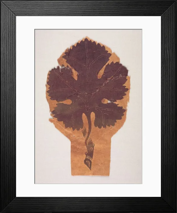 Framed Print : Grape Leaves from a Curtain, 400s-500s. Creator: Unknown Framed Print : Grape Leaves from a Curtain, 400s-500s. Creator: Unknown