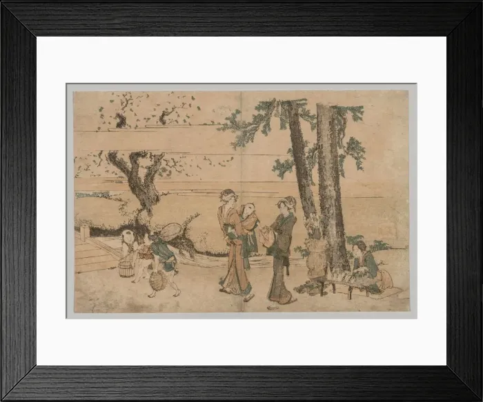 Framed Print : Group of Figures near a Brook, 1760-1849. Creator: Katsushika Hokusai (Japanese, 1760-1849) Framed Print : Group of Figures near a Brook, 1760-1849. Creator: Katsushika Hokusai (Japanese, 1760-1849)