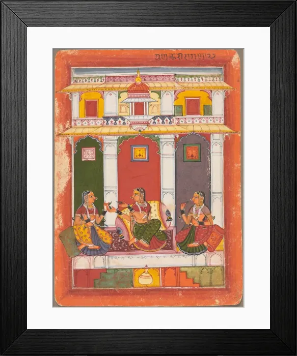 Framed Print : Gunakali Ragini, 1675-1725. Creator: Unknown Framed Print : Gunakali Ragini, 1675-1725. Creator: Unknown