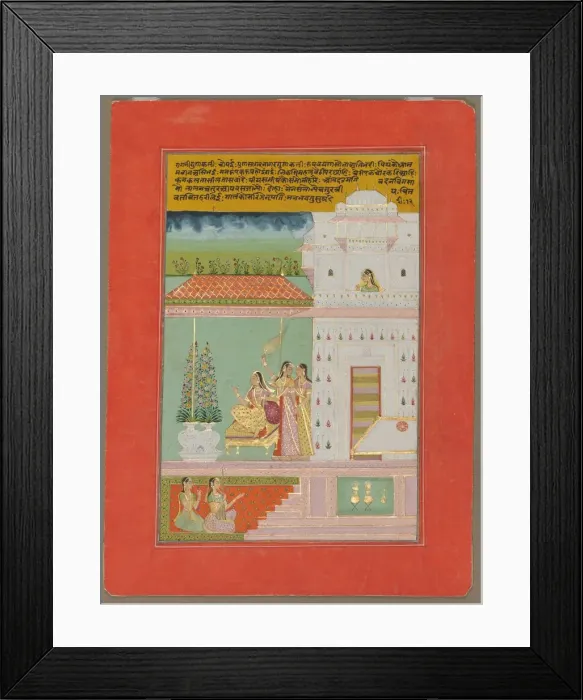 Framed Print : Gunakali Ragini, c. 1750. Creator: Unknown Framed Print : Gunakali Ragini, c. 1750. Creator: Unknown