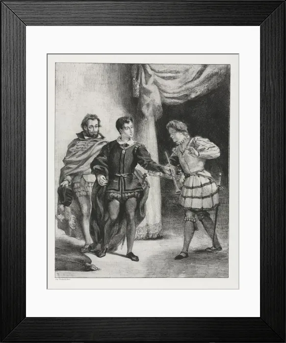 Framed Print : Hamlet: Hamlet and Guildenstern, 1834. Creator: Eugene Delacroix (French, 1798-1863) Framed Print : Hamlet: Hamlet and Guildenstern, 1834. Creator: Eugene Delacroix (French, 1798-1863)