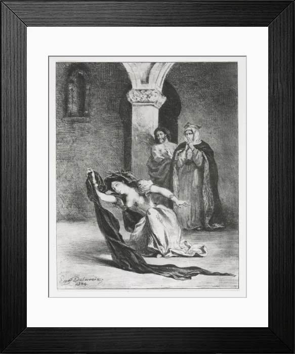 Framed Print : Hamlet: The Chant of Ophelia, 1834. Creator: Eugene Delacroix (French, 1798-1863) Framed Print : Hamlet: The Chant of Ophelia, 1834. Creator: Eugene Delacroix (French, 1798-1863)