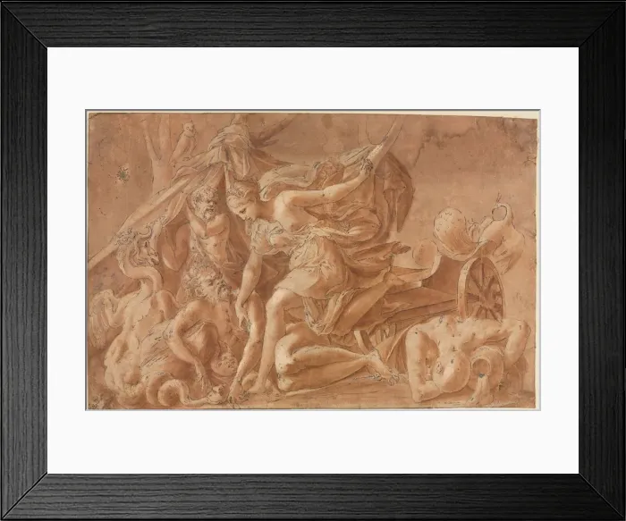 Framed Print : Copy after Primaticcios Juno Awakening Sleep, after 1535. Creator: Unknown Framed Print : Copy after Primaticcios Juno Awakening Sleep, after 1535. Creator: Unknown