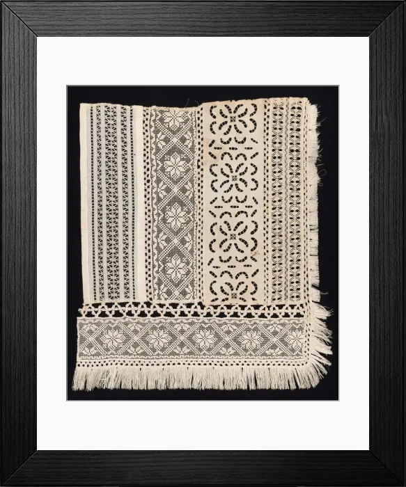 Framed Print : Corner Fragment with a Variety of Patterns, 19th century. Creator: Unknown Framed Print : Corner Fragment with a Variety of Patterns, 19th century. Creator: Unknown