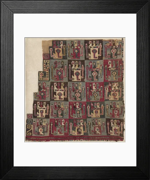 Framed Print : Corner Fragment, Probably from a Tunic, c. 700-1100. Creator: Unknown Framed Print : Corner Fragment, Probably from a Tunic, c. 700-1100. Creator: Unknown