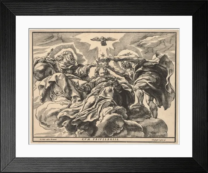 Framed Print : Coronation of the Virgin, 1632-36. Creator: Christoffel Jegher (Flemish, 1596-1652 / 53) Framed Print : Coronation of the Virgin, 1632-36. Creator: Christoffel Jegher (Flemish, 1596-1652 / 53)