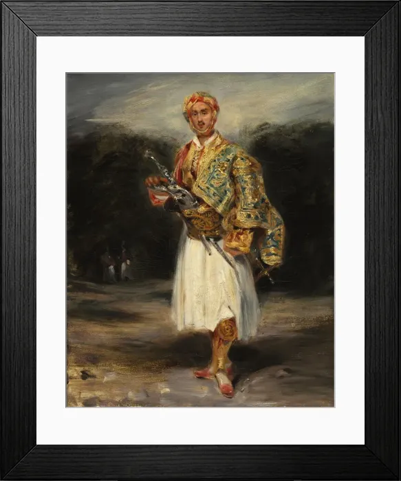 Framed Print : Count Demetrius de Palatiano in Suliot Costume, not dated. Creator: Eugene Delacroix (French Framed Print : Count Demetrius de Palatiano in Suliot Costume, not dated. Creator: Eugene Delacroix (French