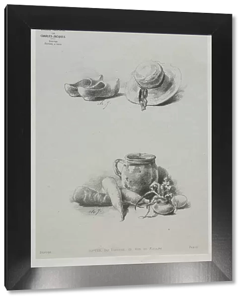 Course in Drawing: No. 4 - Still Life. Creator: Charles-Emile Jacque (French, 1813-1894)