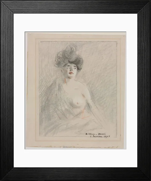 Framed Print : Courtesan, 1906. Creator: Jean Louis Forain (French, 1852-1931) Framed Print : Courtesan, 1906. Creator: Jean Louis Forain (French, 1852-1931)