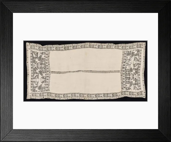 Framed Print : Cloth with Border of Crowned Double-Headed Eagles with Various Emblems, Birds... 19th century Framed Print : Cloth with Border of Crowned Double-Headed Eagles with Various Emblems, Birds... 19th century