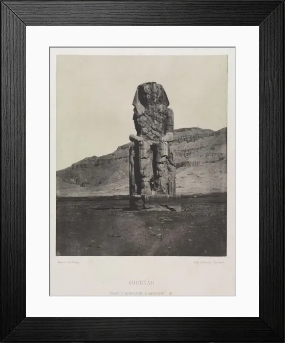 Framed Print : Colossol Monolith of Amenhotep III, Gournah, 1849-1851. Creator: Maxime Du Camp (French Framed Print : Colossol Monolith of Amenhotep III, Gournah, 1849-1851. Creator: Maxime Du Camp (French