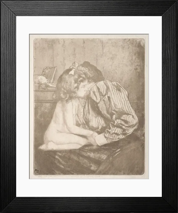 Framed Print : Confidences, from A New Sentimental Education, 1901. Creator: Charles Maurin (French, 1856-1914) Framed Print : Confidences, from A New Sentimental Education, 1901. Creator: Charles Maurin (French, 1856-1914)
