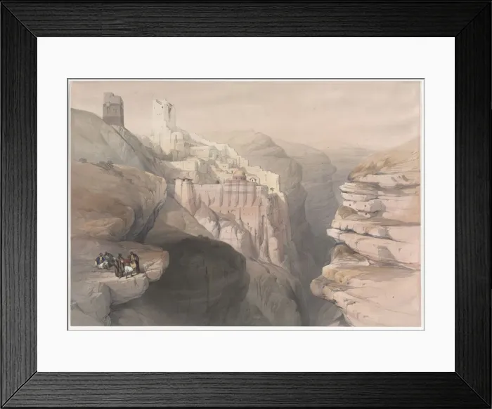 Framed Print : Convent of St. Saba, 1839. Creator: David Roberts (British, 1796-1864) Framed Print : Convent of St. Saba, 1839. Creator: David Roberts (British, 1796-1864)