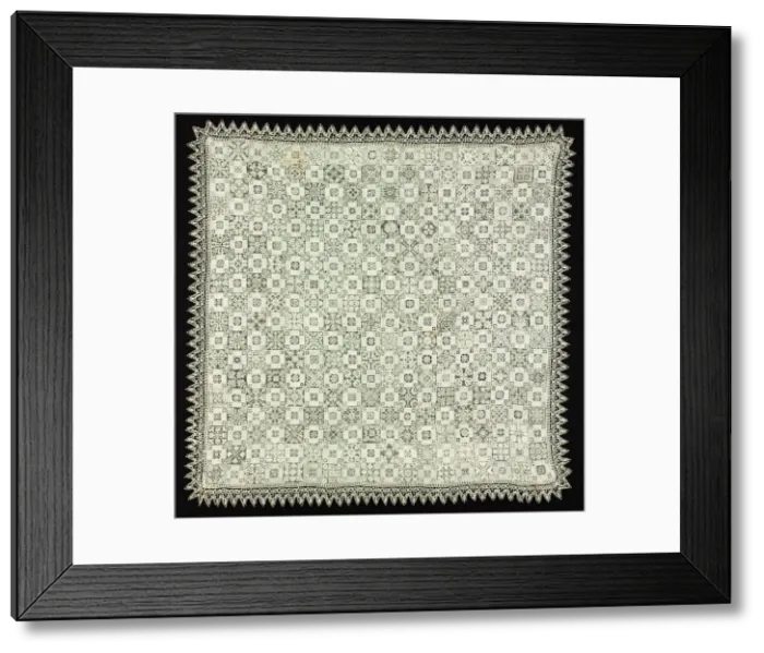 Framed Print : Cloth with Floral and Vegetal Patterns, 1560-1600. Creator: Unknown Framed Print : Cloth with Floral and Vegetal Patterns, 1560-1600. Creator: Unknown