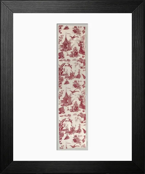 Framed Print : Copperplate-Printed Cotton, 1700s. Creator: Unknown Framed Print : Copperplate-Printed Cotton, 1700s. Creator: Unknown