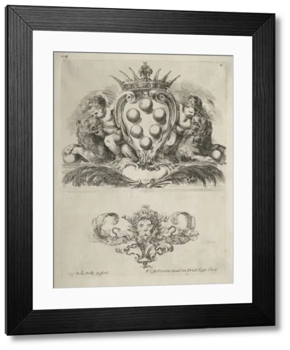 Framed Print : Collection of Various Caprices and New Designs of Cartouches and Ornaments: No. 6 Framed Print : Collection of Various Caprices and New Designs of Cartouches and Ornaments: No. 6
