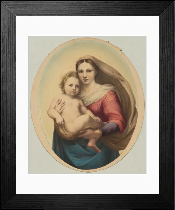 Framed Print : Copy after Raphaels Sistine Madonna, 19th century. Creator: Rudolph Geudtner (German, 1811-1892) Framed Print : Copy after Raphaels Sistine Madonna, 19th century. Creator: Rudolph Geudtner (German, 1811-1892)