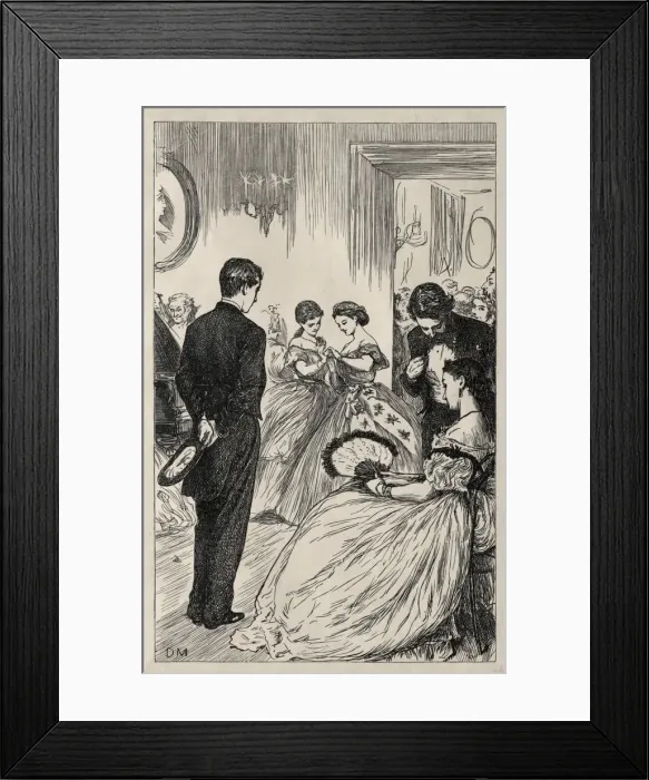 Framed Print : Coelebs in Search of a Mulready Envelope, 1865. Creator: George Louis Palmella Busson Du Maurier Framed Print : Coelebs in Search of a Mulready Envelope, 1865. Creator: George Louis Palmella Busson Du Maurier