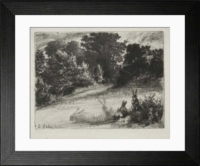 Framed Print : Combe Bottom. Creator: Francis Seymour Haden (British, 1818-1910) Framed Print : Combe Bottom. Creator: Francis Seymour Haden (British, 1818-1910)