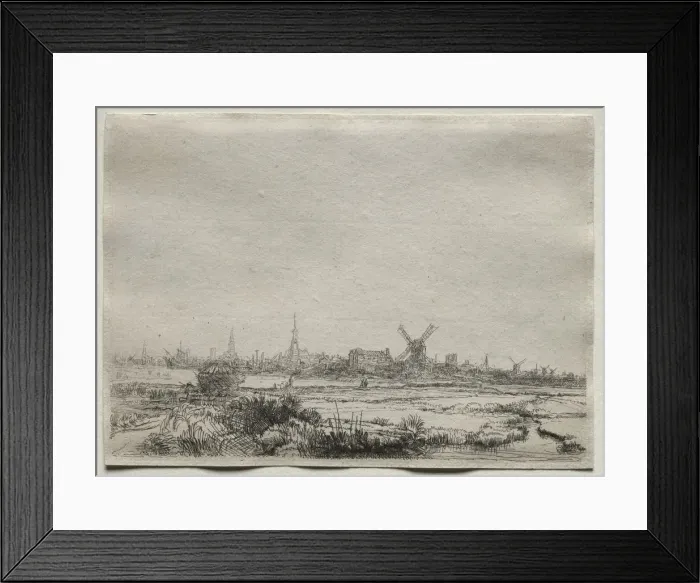 Framed Print : Copy of View of Amsterdam from the North West, 1700s. Creator: Unknown Framed Print : Copy of View of Amsterdam from the North West, 1700s. Creator: Unknown